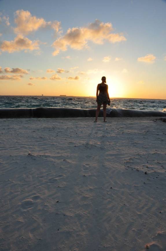 Curtindo o fim de tarde em Isla Mujeres, no litoral sul do México, do lado do Caribe